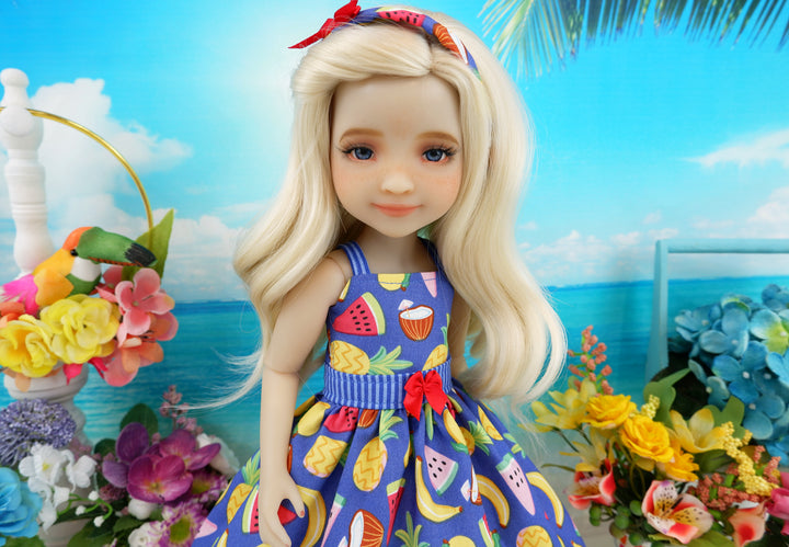 Mai Tai Also - sundress & sandals for Ruby Red Fashion Friends doll