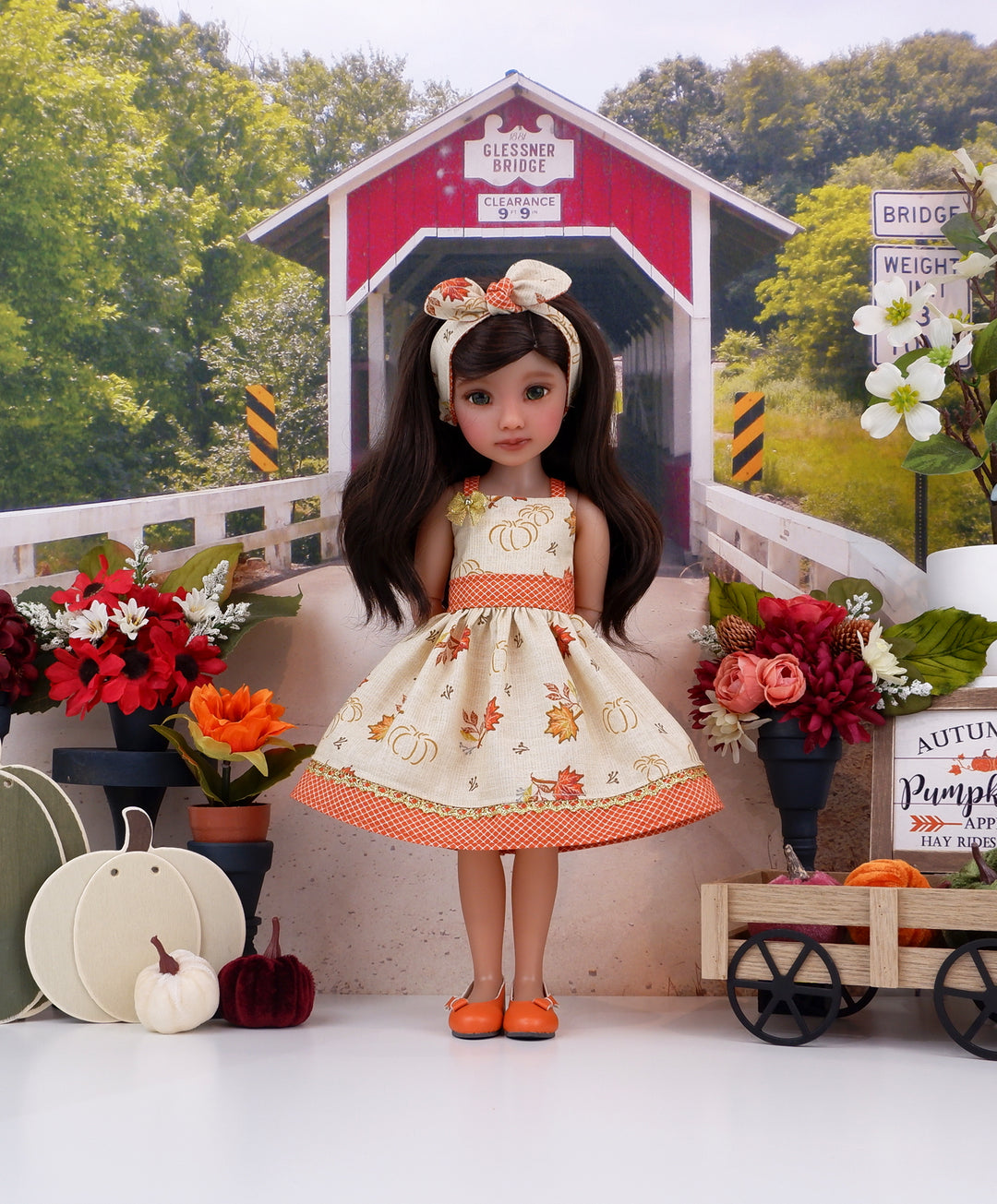 Maple Harvest - dress and shoes for Ruby Red Fashion Friends doll