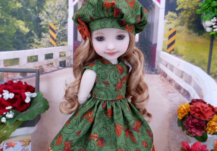 Maples in Fall - dress with boots for Ruby Red Fashion Friends doll