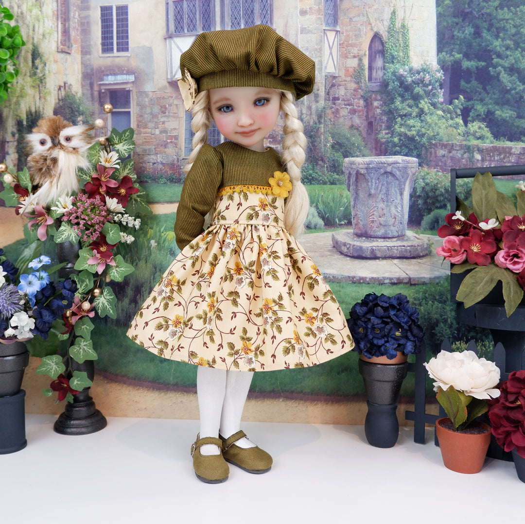 Marigold Blooms - dress with shoes for Ruby Red Fashion Friends doll