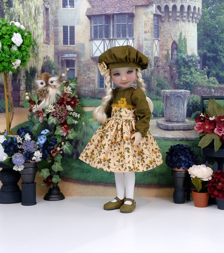 Marigold Blooms - dress with shoes for Ruby Red Fashion Friends doll