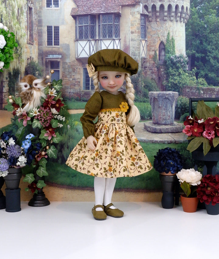 Marigold Blooms - dress with shoes for Ruby Red Fashion Friends doll