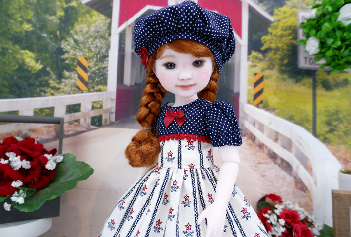 Memorial Day Garden - dress and shoes for Ruby Red Fashion Friends doll