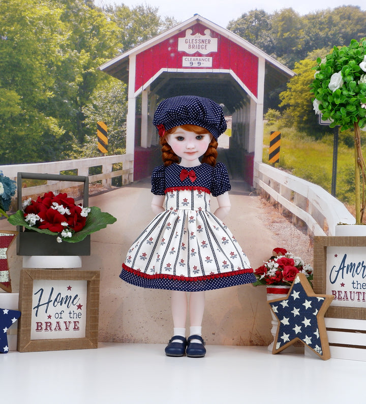 Memorial Day Garden - dress and shoes for Ruby Red Fashion Friends doll