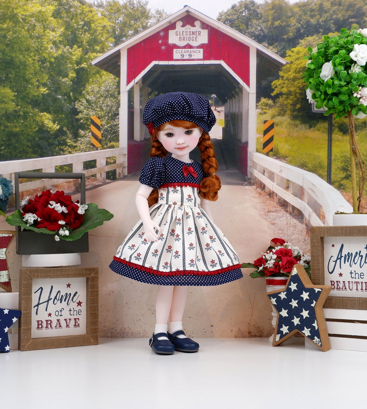 Memorial Day Garden - dress and shoes for Ruby Red Fashion Friends doll