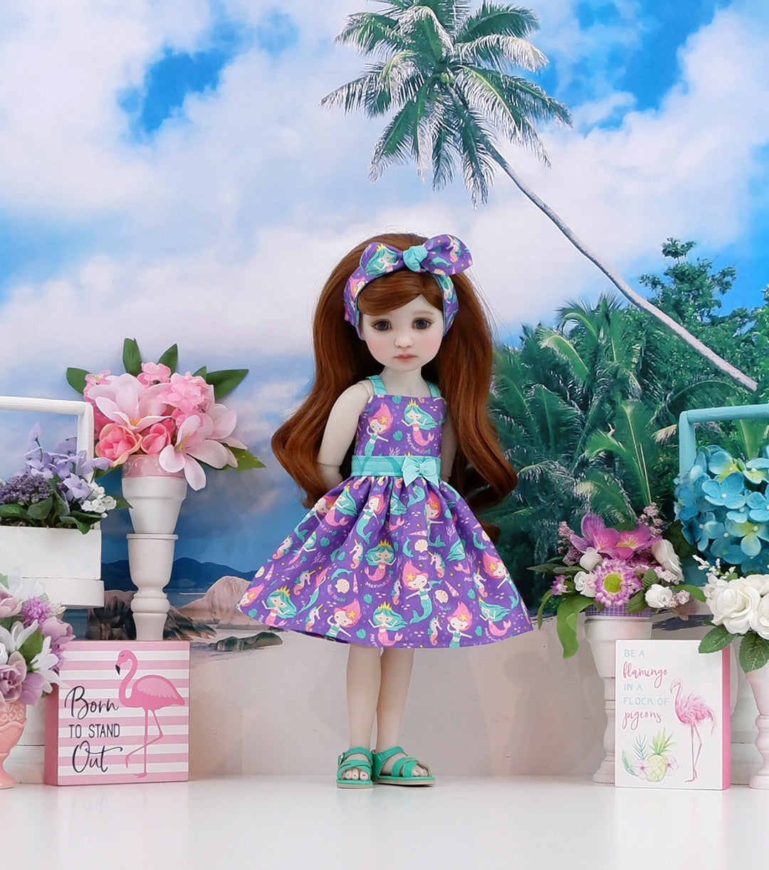 Mermazing - dress and sandals for Ruby Red Fashion Friends doll
