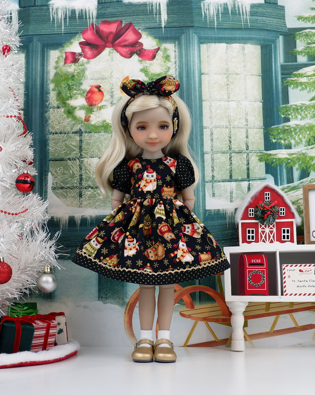 Merry Hoot - dress and shoes for Ruby Red Fashion Friends doll