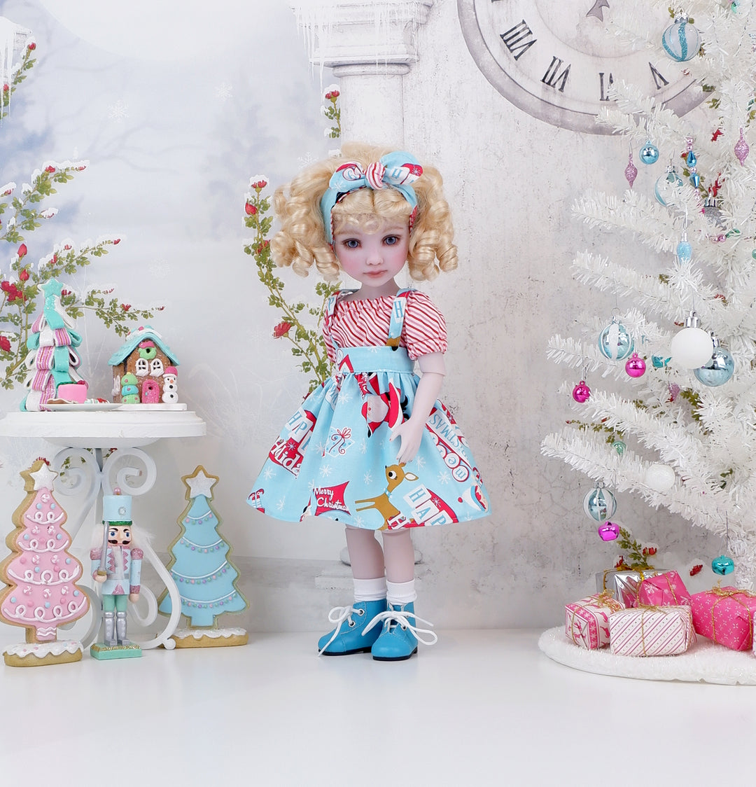 Merry & Jolly - blouse & jumper with boots for Ruby Red Fashion Friends doll