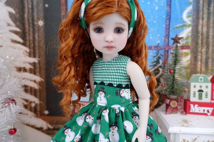 Merry Snowman - dress and saddle shoes for Ruby Red Fashion Friends doll