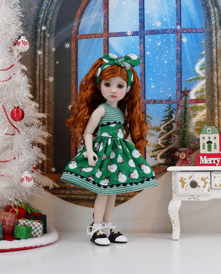 Merry Snowman - dress and saddle shoes for Ruby Red Fashion Friends doll