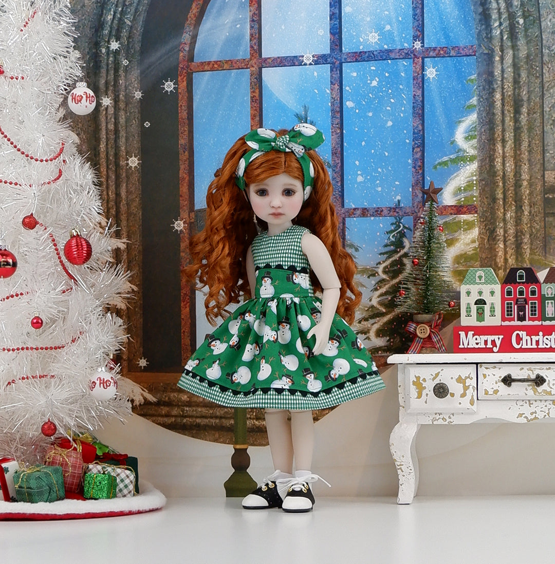 Merry Snowman - dress and saddle shoes for Ruby Red Fashion Friends doll