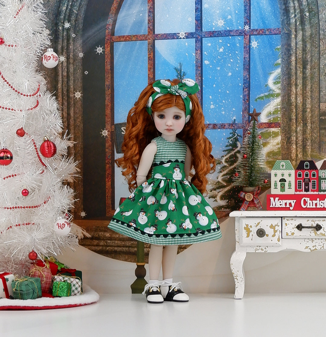 Merry Snowman - dress and saddle shoes for Ruby Red Fashion Friends doll