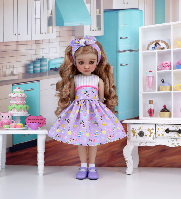 Mickey Birthday Party - dress and shoes for Ruby Red Fashion Friends doll