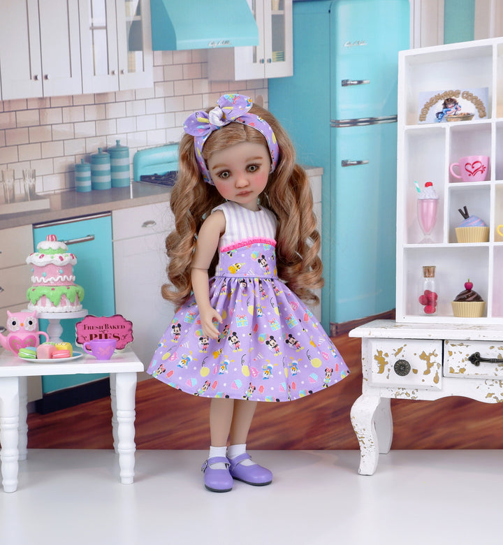 Mickey Birthday Party - dress and shoes for Ruby Red Fashion Friends doll