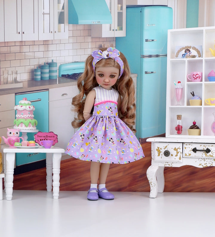 Mickey Birthday Party - dress and shoes for Ruby Red Fashion Friends doll