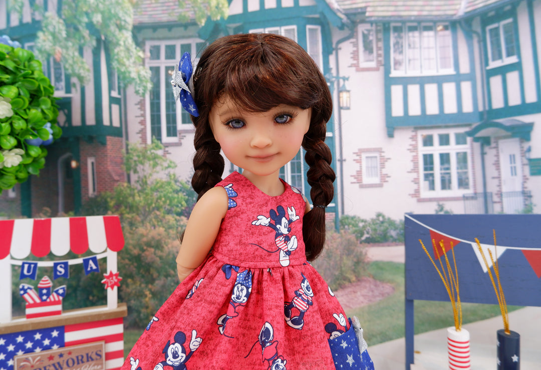 Mickey's America - dress with sandals for Ruby Red Fashion Friends doll