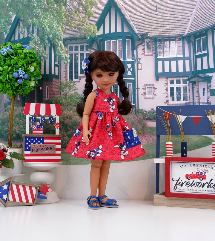 Mickey's America - dress with sandals for Ruby Red Fashion Friends doll