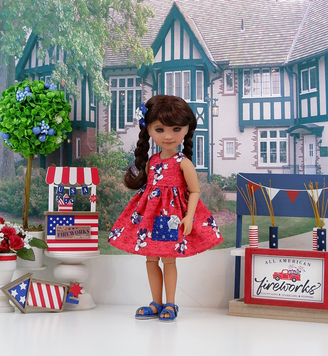 Mickey's America - dress with sandals for Ruby Red Fashion Friends doll