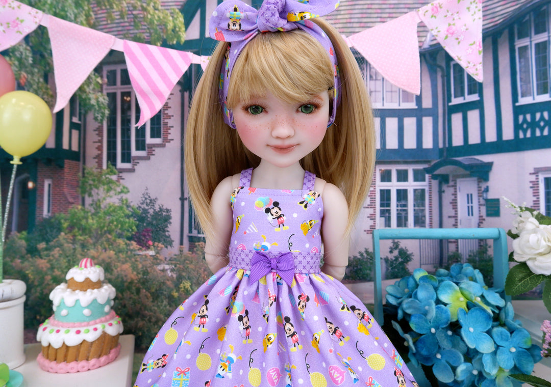 Mickey's Party - dress with sandals for Ruby Red Fashion Friends doll