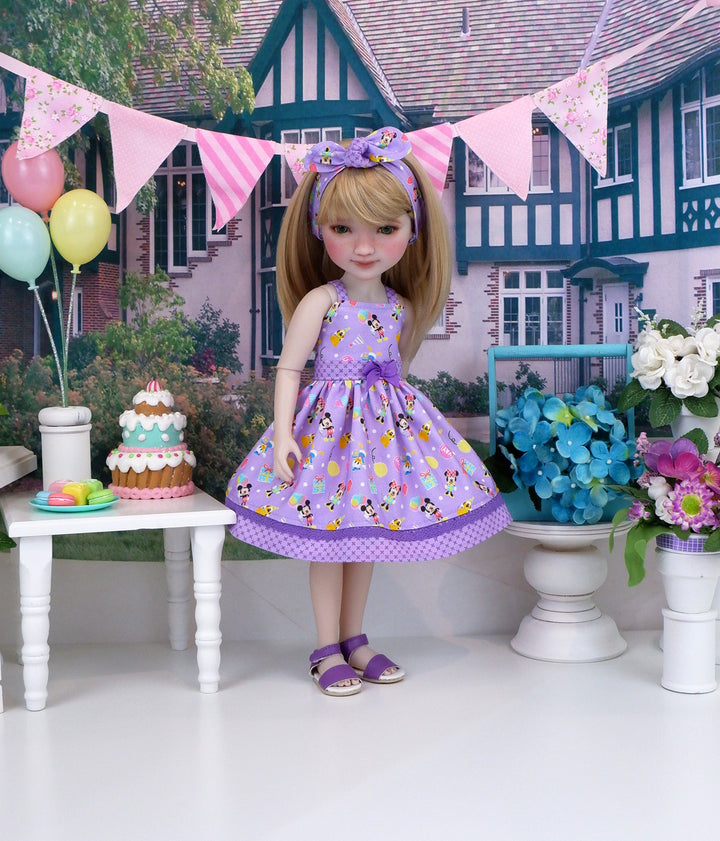 Mickey's Party - dress with sandals for Ruby Red Fashion Friends doll