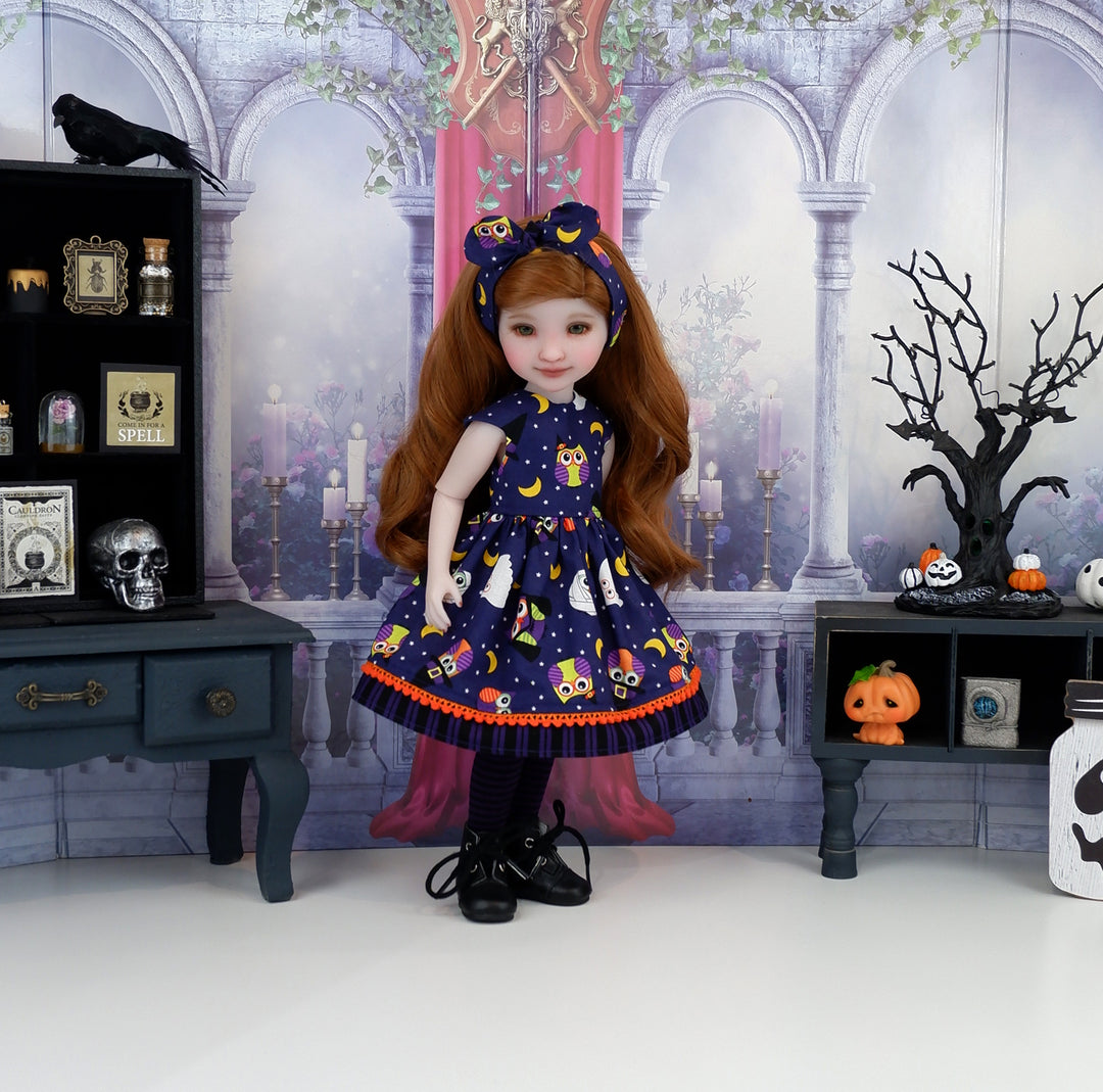 Midnight Owls - dress with boots for Ruby Red Fashion Friends doll