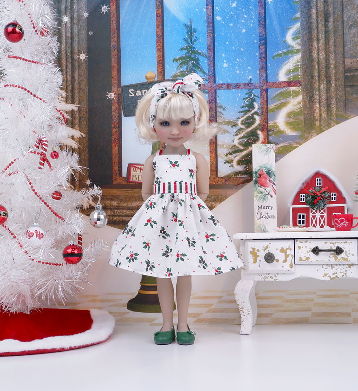 Mini Poinsettias - dress with shoes for Ruby Red Fashion Friends doll