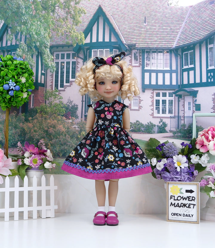 Minnie Floral - dress with shoes for Ruby Red Fashion Friends doll