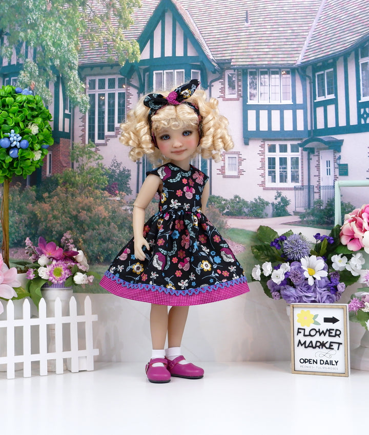 Minnie Floral - dress with shoes for Ruby Red Fashion Friends doll