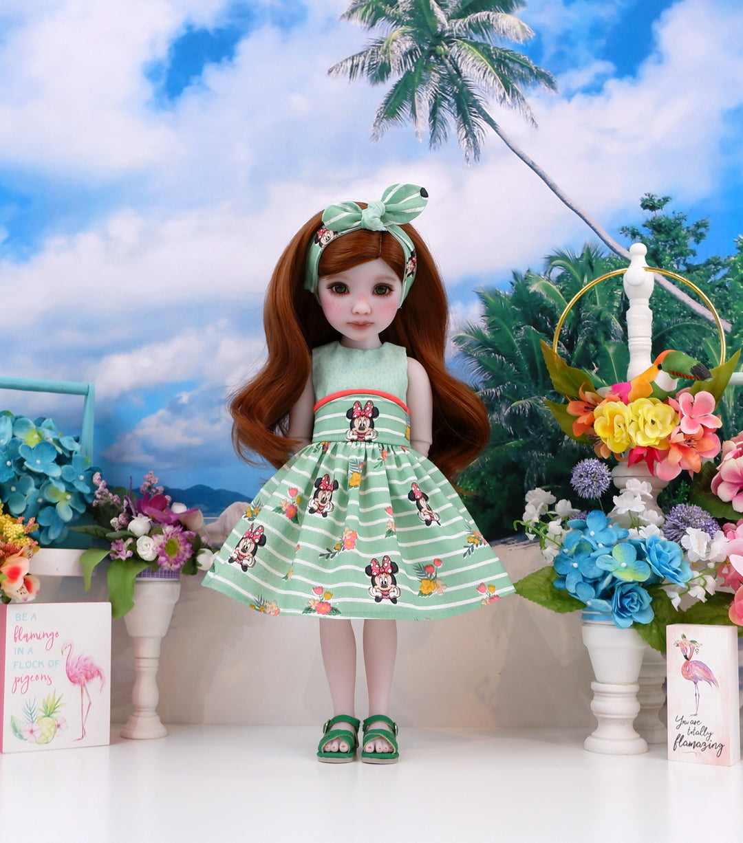 Minnie in Paradise - dress and sandals for Ruby Red Fashion Friends doll