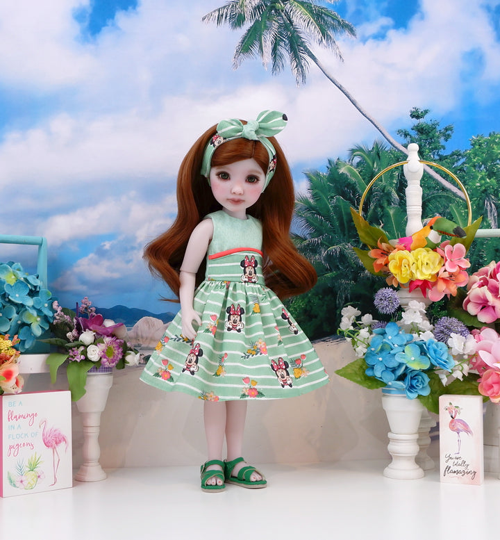 Minnie in Paradise - dress and sandals for Ruby Red Fashion Friends doll