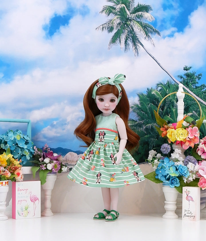 Minnie in Paradise - dress and sandals for Ruby Red Fashion Friends doll