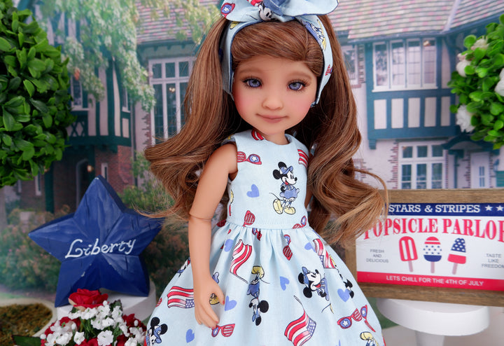 Minnie's 4th - dress with boots for Ruby Red Fashion Friends doll