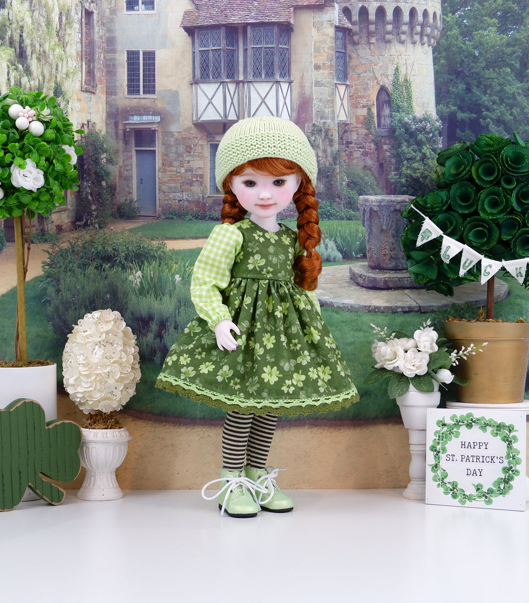 Miss Clover - dress ensemble with boots for Ruby Red Fashion Friends doll
