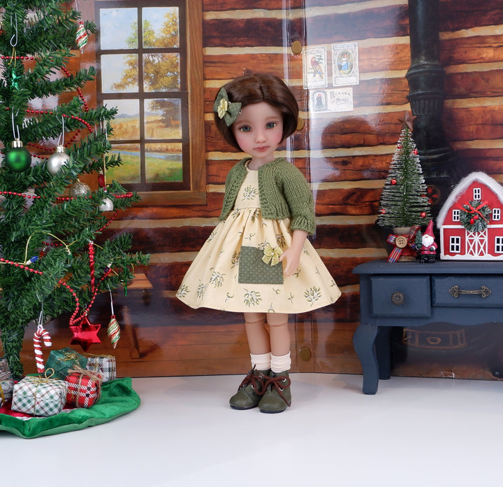 Mistletoe Kisses - dress with sweater & boots for Ruby Red Fashion Friends doll