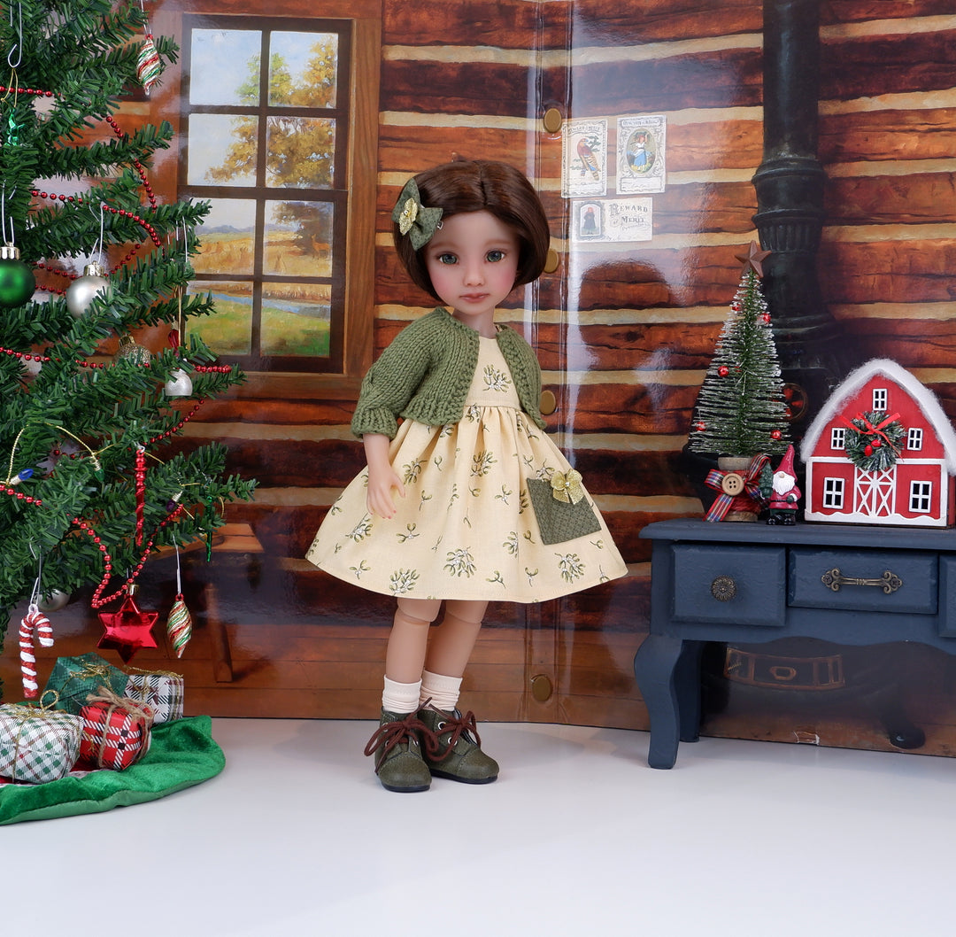Mistletoe Kisses - dress with sweater & boots for Ruby Red Fashion Friends doll