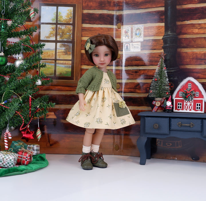 Mistletoe Kisses - dress with sweater & boots for Ruby Red Fashion Friends doll