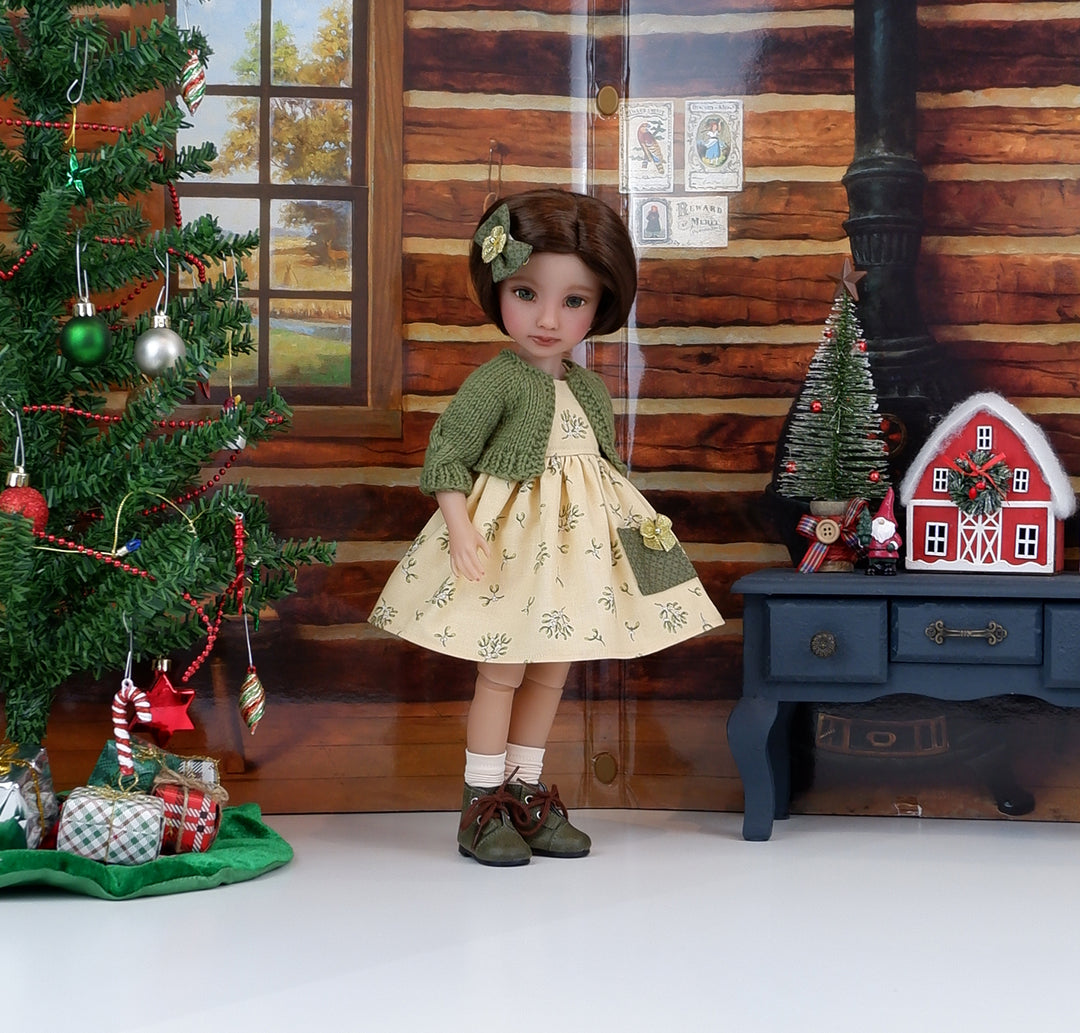 Mistletoe Kisses - dress with sweater & boots for Ruby Red Fashion Friends doll