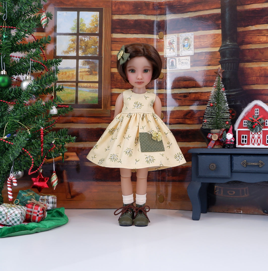 Mistletoe Kisses - dress with sweater & boots for Ruby Red Fashion Friends doll