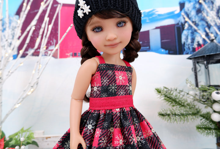 Mountain Snowflakes - dress, sweater and boots for Ruby Red Fashion Friends doll