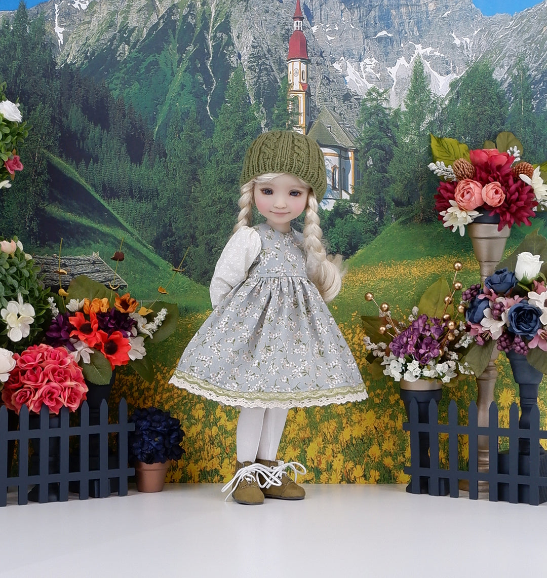 Mountain Wildflowers - dress with boots for Ruby Red Fashion Friends doll