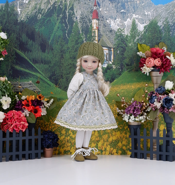 Mountain Wildflowers - dress with boots for Ruby Red Fashion Friends doll