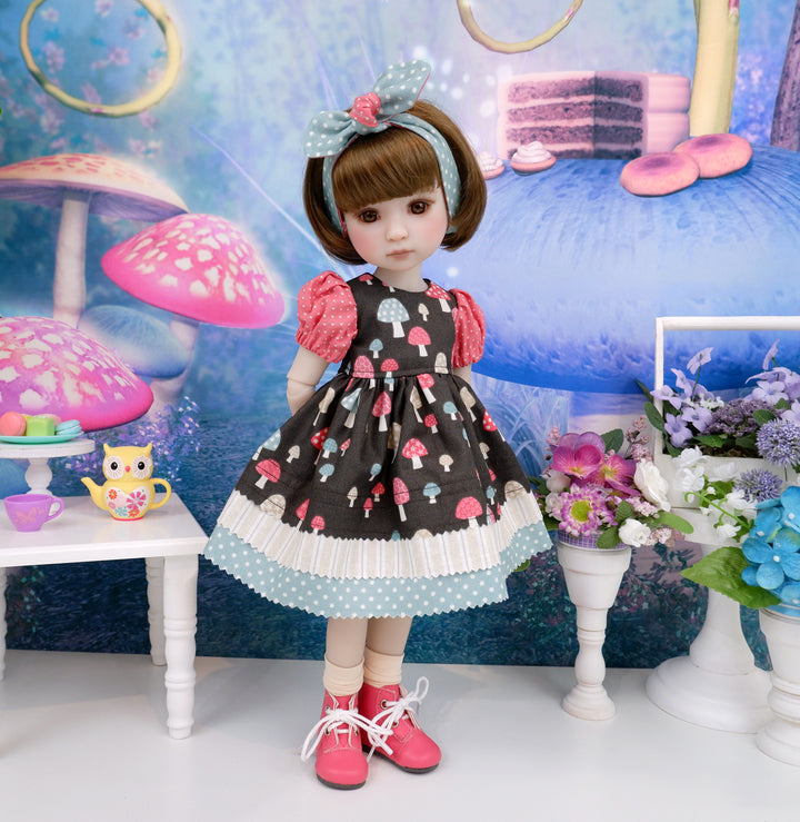 Mushroom Glade - dress with boots for Ruby Red Fashion Friends doll