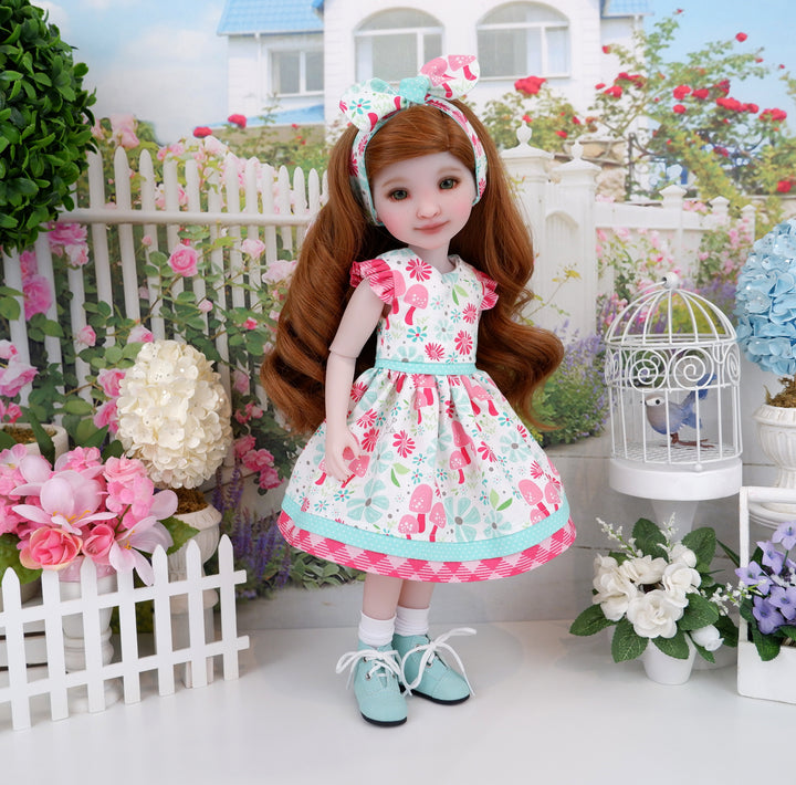 Mushroom Meadow - dress with boots for Ruby Red Fashion Friends doll