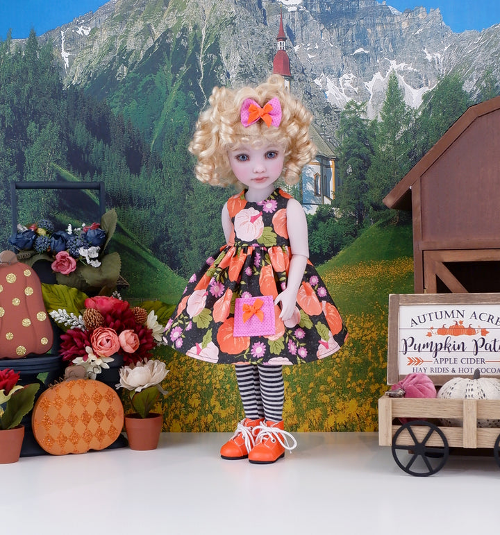 Nevermore Pumpkins - dress with boots for Ruby Red Fashion Friends doll