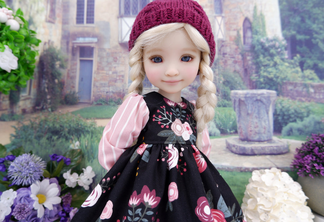 Night Blooming Roses - dress with boots for Ruby Red Fashion Friends doll