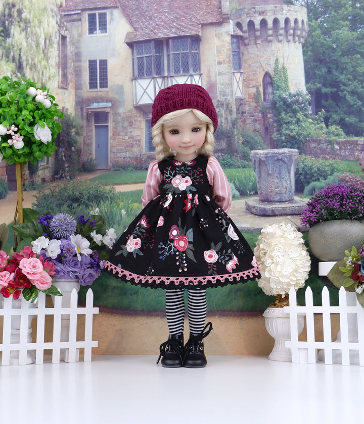 Night Blooming Roses - dress with boots for Ruby Red Fashion Friends doll