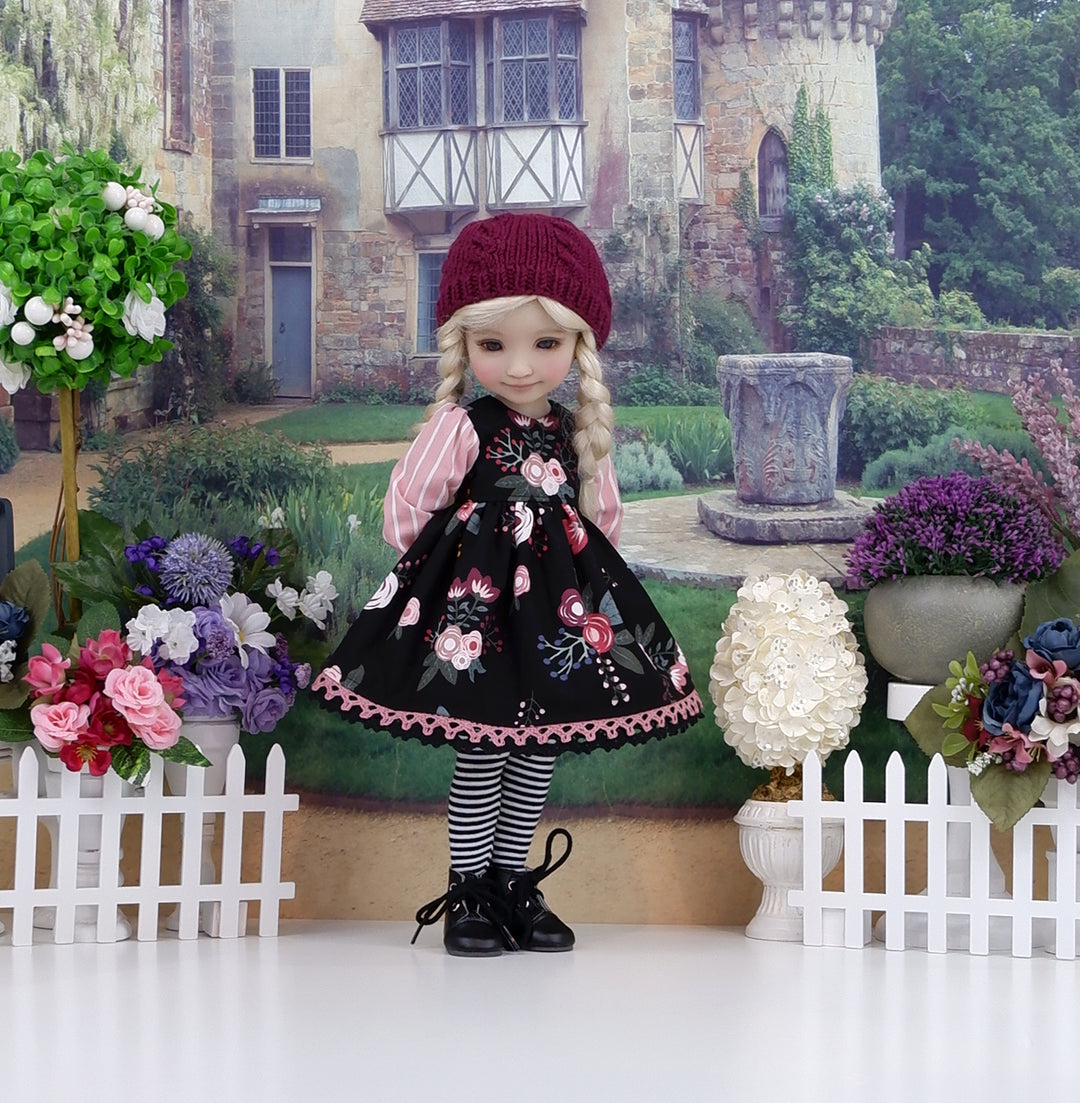 Night Blooming Roses - dress with boots for Ruby Red Fashion Friends doll