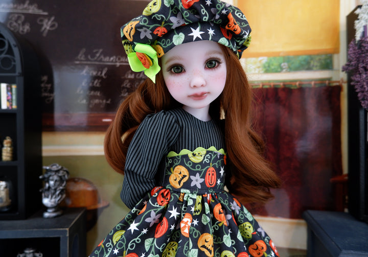 Nighttime Pumpkins - dress with shoes for Ruby Red Fashion Friends doll