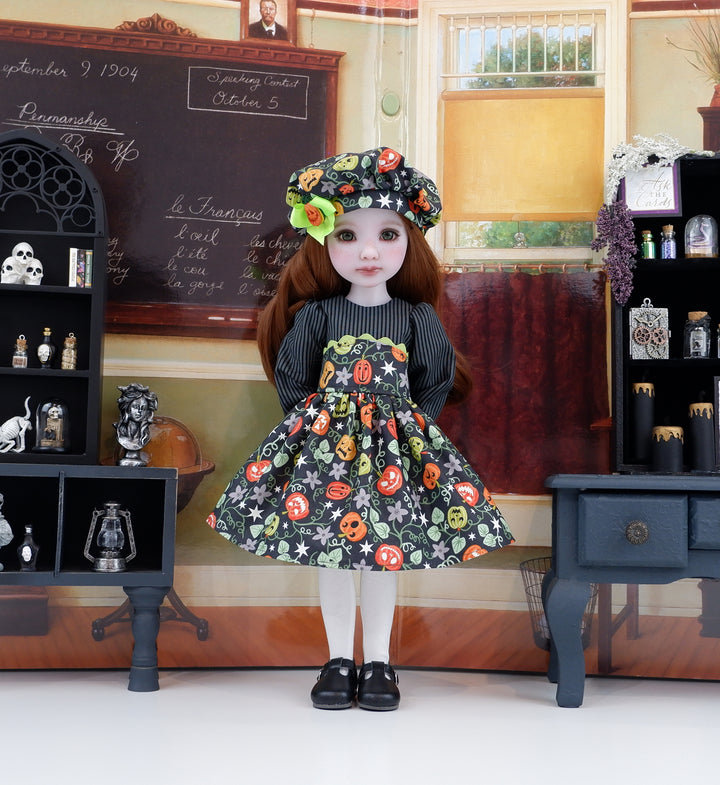 Nighttime Pumpkins - dress with shoes for Ruby Red Fashion Friends doll