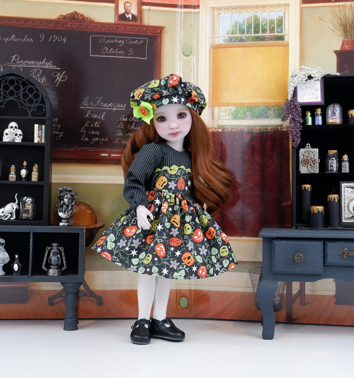 Nighttime Pumpkins - dress with shoes for Ruby Red Fashion Friends doll